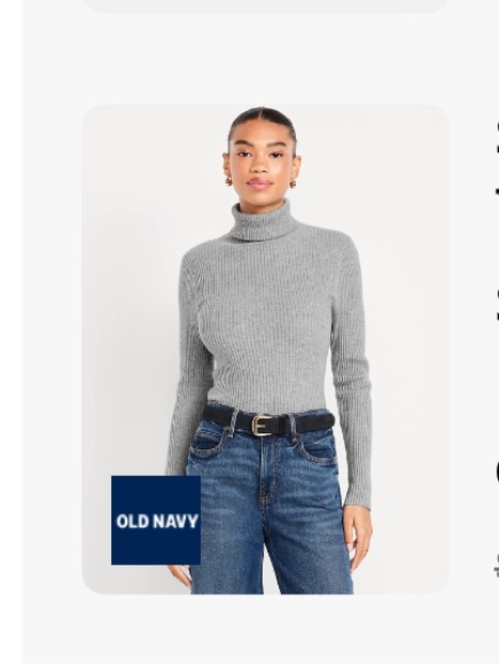 NWOT Old Navy Gray Ribbed Turtleneck Sweater